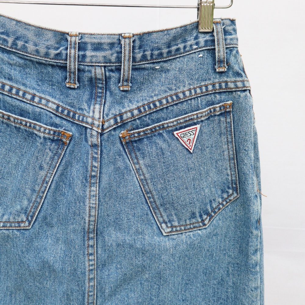 Vintage Guess High Waist Mom Jean Skirt S/M